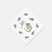 紙ナプキンとヘビとマウス新年の休日 スタンダードカクテルナプキン (角)