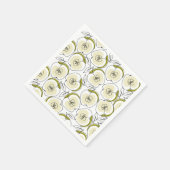 紙ナプキンとリンゴ描。 スタンダードカクテルナプキン (角)