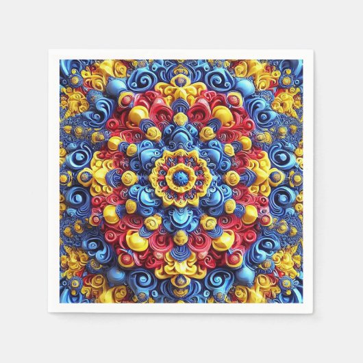 紙ナプキンとルーマニアの色デザイン スタンダードカクテルナプキン (正面)