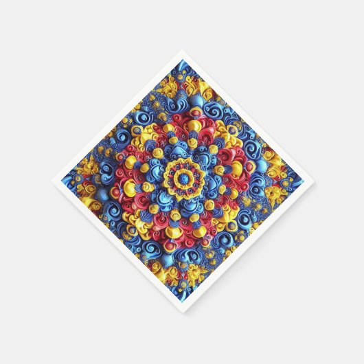 紙ナプキンとルーマニアの色デザイン スタンダードカクテルナプキン (角)