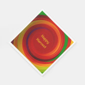 紙ナプキンと円形スパイラルハーベストカラー スタンダードランチョンナプキン (角)