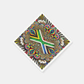 紙ナプキンと南アフリカカラーデザイン スタンダードカクテルナプキン (角)