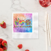 紙ナプキンと平和の愛の平等 縁ありカクテルナプキン (インサイチュ)