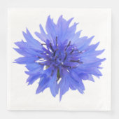 紙ナプキンと青いコーンフラワー (正面)