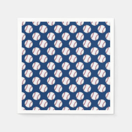紙ナプキンと青い背景にベースボール スタンダードカクテルナプキン