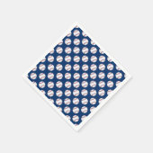 紙ナプキンと青い背景にベースボール スタンダードカクテルナプキン (角)