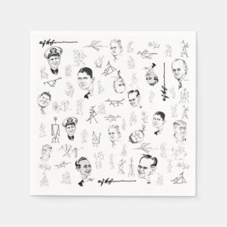 紙ナプキンとArt Hofmannグラフィックス スタンダードカクテルナプキン