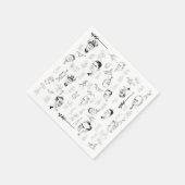 紙ナプキンとArt Hofmannグラフィックス スタンダードカクテルナプキン (角)