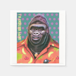 紙ナプキンの無駄なゴリラのデザイン スタンダードカクテルナプキン