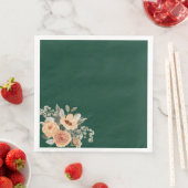 紙ナプキンエレガント、フローラ緑 (インサイチュ)