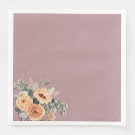 紙ナプキンエレガント、フローラ赤面ピンク