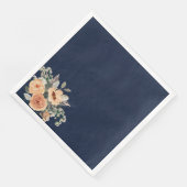 紙ナプキンエレガント、フローラ青 (コーナー)