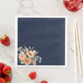 紙ナプキンエレガント、フローラ青 (インサイチュ)