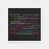 紙ナプキンカラフルやる気を起こさせる引用文 スタンダードカクテルナプキン (正面)