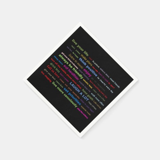 紙ナプキンカラフルやる気を起こさせる引用文 スタンダードカクテルナプキン (角)
