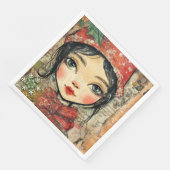 紙ナプキンクリスマスガールアートジャーナルVar02 (コーナー)