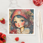 紙ナプキンクリスマスガールアートジャーナルVar07 (インサイチュ)