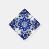紙ナプキンスとブルーホワイトカラーデザイン スタンダードカクテルナプキン (角)