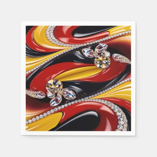 紙ナプキンスとベルギーカラーデザイン スタンダードカクテルナプキン (正面)