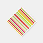 紙ナプキンスカラフルストライプズ スタンダードカクテルナプキン (角)