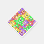 紙ナプキンスカラフルテディベア スタンダードカクテルナプキン (角)