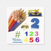 紙ナプキンスカラフルペンシスルナンバ スタンダードカクテルナプキン (正面)