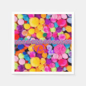 紙ナプキンスカラフルポムポムス スタンダードカクテルナプキン (正面)