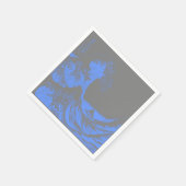 紙ナプキンスザ素晴らしウェーブブルー&グレー スタンダードカクテルナプキン (角)