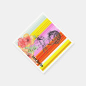 紙ナプキンスストライプズビクトリアン女性 スタンダードカクテルナプキン (角)