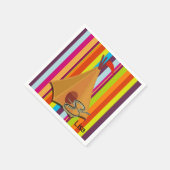 紙ナプキンスストライプテントキャンピングスネーク スタンダードカクテルナプキン (角)