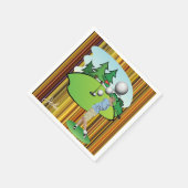 紙ナプキンスストライプ、ゴルファー・ゴルフボール スタンダードカクテルナプキン (角)