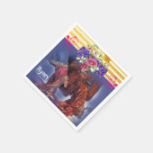 紙ナプキンスストライプ、踊りフローラ スタンダードカクテルナプキン (角)