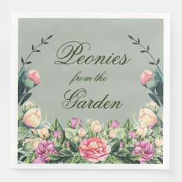 紙ナプキンスセット(50)庭の牡丹