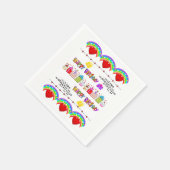 紙ナプキンスハッピーバレンタインデーハッピーバースデー スタンダードカクテルナプキン (角)