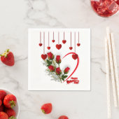 紙ナプキンスハッピーバレンタインデー スタンダードカクテルナプキン (インサイチュ)