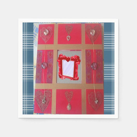 紙ナプキンスハート スタンダードカクテルナプキン (正面)