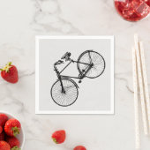 紙ナプキンスバイクホワイトブラック スタンダードカクテルナプキン (インサイチュ)