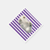 紙ナプキンスパープルストライプサイポーラーベア スタンダードカクテルナプキン (角)