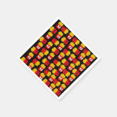 紙ナプキンスフランスのフライスブラック スタンダードカクテルナプキン (角)