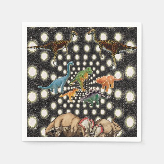 紙ナプキンス恐竜 スタンダードカクテルナプキン (正面)