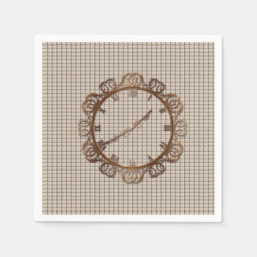紙ナプキンス時計 スタンダードカクテルナプキン (正面)
