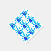 紙ナプキンス絵を描、ブルーナプキンス スタンダードカクテルナプキン (角)