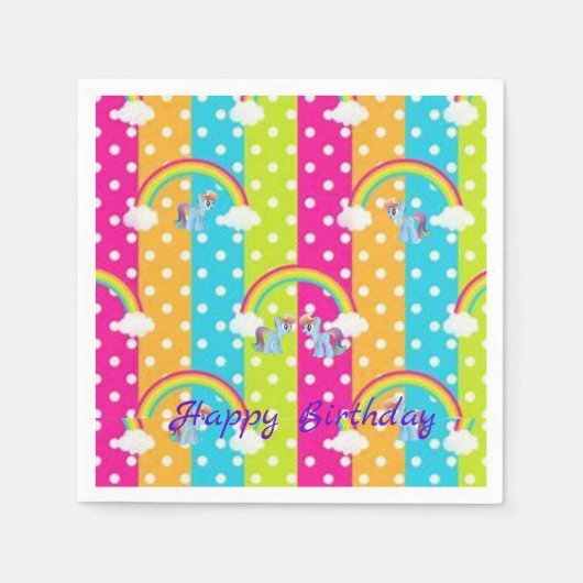 紙ナプキンス誕生日 スタンダードカクテルナプキン (正面)
