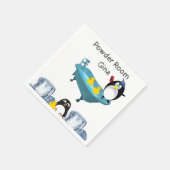 紙ナプキンス、アイスペンギンイエローダックス浴槽 スタンダードカクテルナプキン (角)