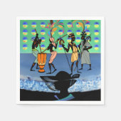 紙ナプキンス、アフリカ人女性 スタンダードカクテルナプキン (正面)