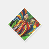 紙ナプキンス、アフリカ女性パロット スタンダードカクテルナプキン (角)