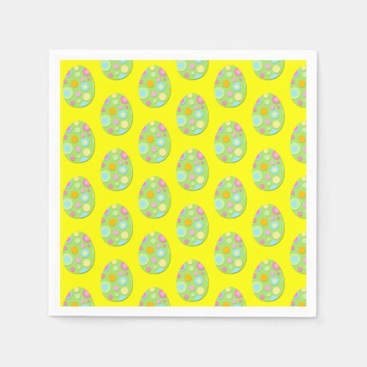 紙ナプキンス、イースターエッグ スタンダードカクテルナプキン (正面)