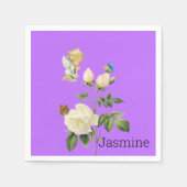 紙ナプキンス、エンジェルフローラパープル スタンダードカクテルナプキン (正面)