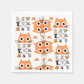 紙ナプキンス、オレンジキャッツ スタンダードカクテルナプキン (正面)