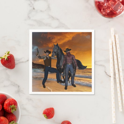 紙ナプキンス、カウボーイズの馬国 スタンダードカクテルナプキン (インサイチュ)